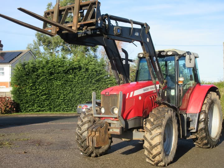 Retirement Farm Auction Saturday 2nd May showing a red tractor